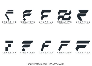 collection logo letter A, Abstract letter A logo design. icons for business
