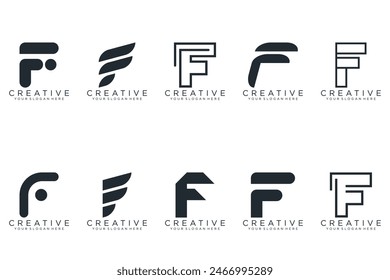 colección logo letra A, letra Abstractas A logo diseño. iconos para negocios