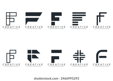 collection logo letter A, Abstract letter A logo design. icons for business