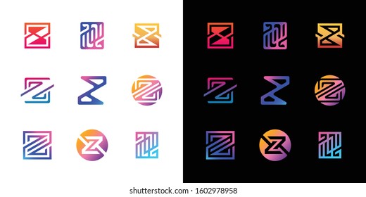 collection of logo letter Z gradient color vector template