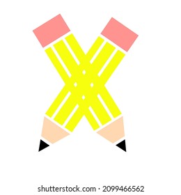 collection logo pencil for business checker illustration logo