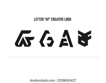 A collection of logo shapes from the letter "AF"