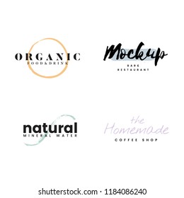 Collection of logos and branding vector