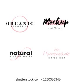 Collection of logos and branding vector