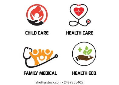 a collection of logos for a child care.