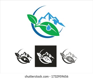 a collection of logos for drinking water products, or environmentally friendly energy.