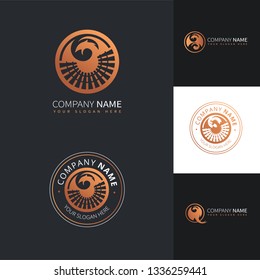 Collection of logos and symbols of elegant dragons