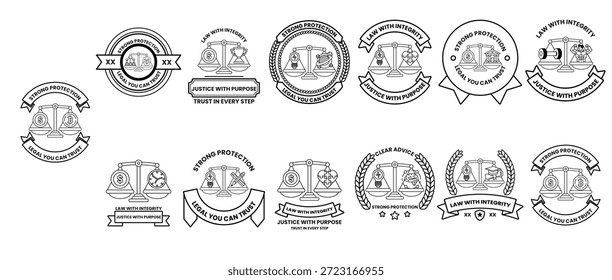 Una colección de logotipos para diversas organizaciones. Los logotipos son todos en blanco y negro y cuentan con una variedad de símbolos y diseños