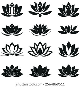 Collection of lotus vector for a logo