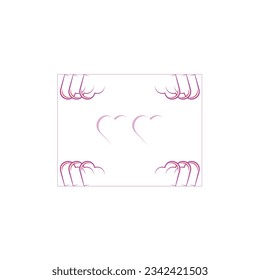 Collection of Love Heart Symbol Icons . Love Illustration Set with Solid and Outline Vector Hearts. Vector symbols of love for Happy Women's, Mother's, Valentine's Day, birthday greeting card design.