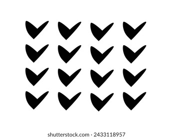  Collection of love heart symbol icons. love illustration set with colors black and red and outline vector hearts.