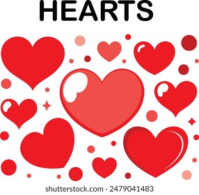 Collection of Love Heart Symbol Icons .