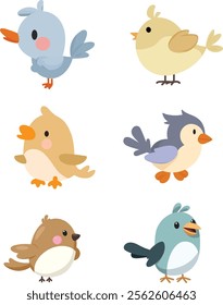 Collection of lovely bird illustrations