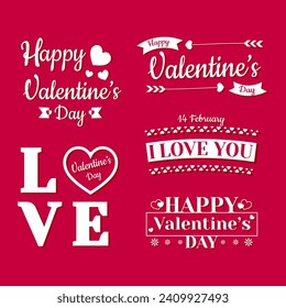 Collection of lovely phrases for valentine day.