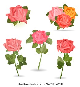 collection lovely of roses for your design. 