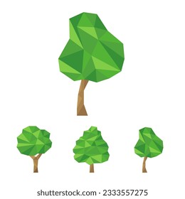 collection of low poly tree designs
