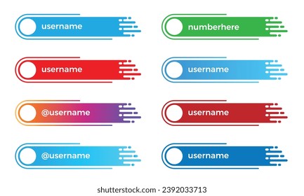 Collection of lower third set template