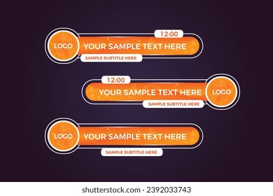 Collection of lower third set template