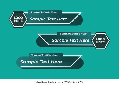 Collection of lower third set template