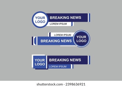 Collection of lower third set template