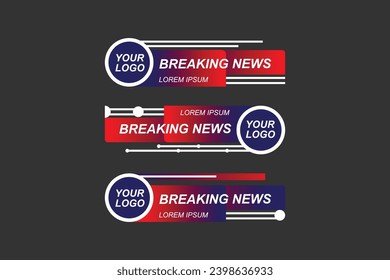 Collection of lower third set template