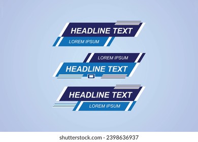 Collection of lower third set template