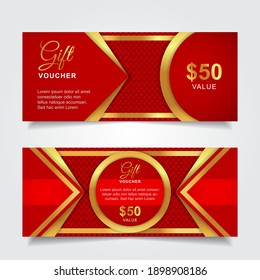 Collection of luxury gift cards and invitations with elegant gold element decoration. Vector layout design template can use for company business voucher, ticket, coupon shop in holiday