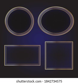 Colección de etiquetas de insignias de elementos de diseño dorados de lujo - diseño de insignias de lujo