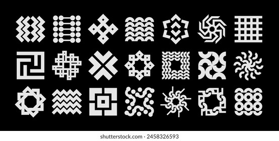 Colección de Vector de logotipo de forma abstracta de línea de lujo