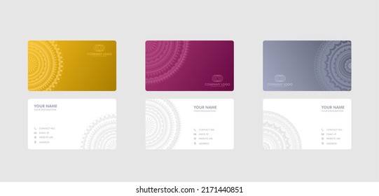 Collection of Luxury Mandala Visiting Card Vectors