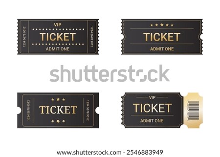 Collection of luxury vip tickets