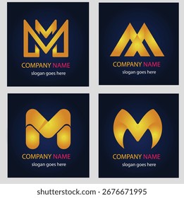
Collection, M logo, arranged in an elegant design