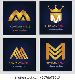 
Collection, M logo, arranged in an elegant design