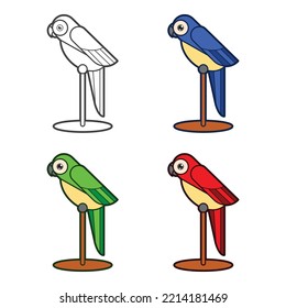 Collection Of Macaw Icon Vector