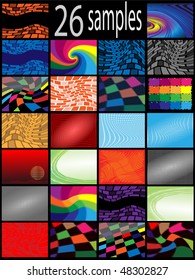 Collection made from various color background