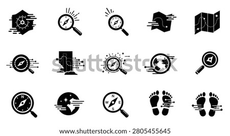 Collection of magnifying glass icons
