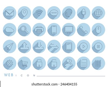 Collection of mail and networking icons for your business.