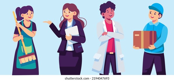 Collection of male and female avatars portraits in a round icon communication people web feedback chat vector