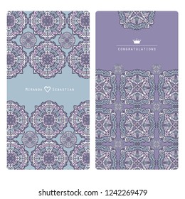 Collection mandala cards. Vector illustration.