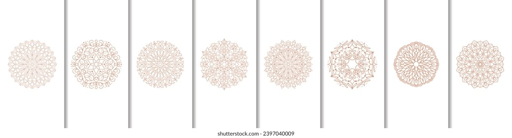 colección de inspiraciones de diseño abstracto de la línea del logotipo mandala.