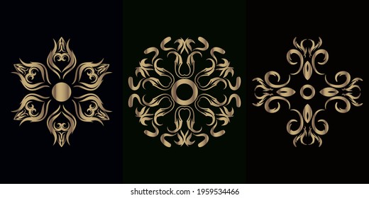 Collection of Mandala ornament or flower