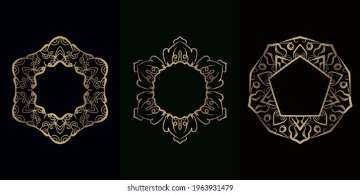 Collection of Mandala ornament or flower