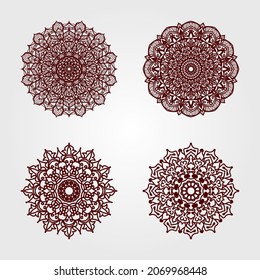 Collection Mandala pattern black and white good mood