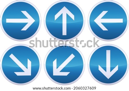 Similar – Image, Stock Photo Mandatory direction sign