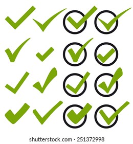 collection of many different green hooks vector