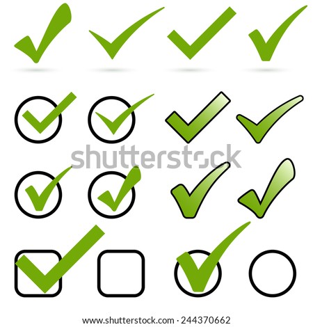 collection of many different green hooks vector