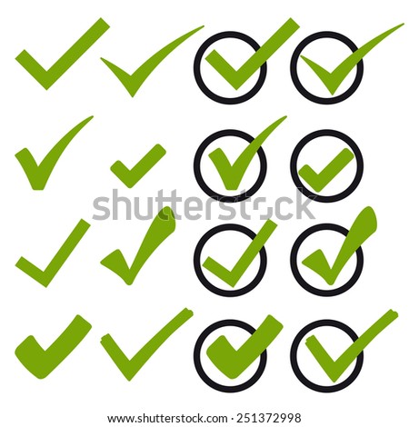 collection of many different green hooks vector