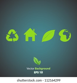 Collection of many ecological icons. Vector design.