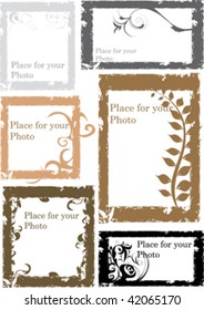 Collection of many vintage picture frames