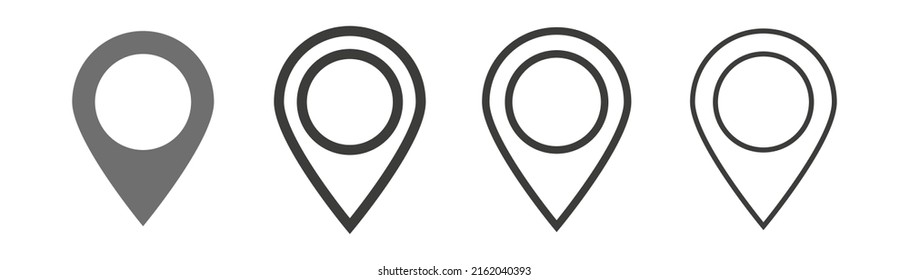 Collection of map marker icons